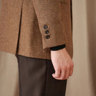 veste en laine, blazer en laine, blazer slim fit homme, blazer de cérémonie en laine, blazer marron homme