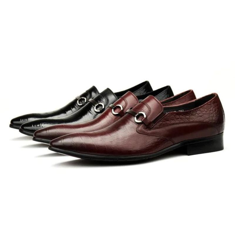 chaussure homme slip on, chaussure homme texturée, chaussure de ville élégante, chaussure formelle sans lacets, chaussure homme motif croco