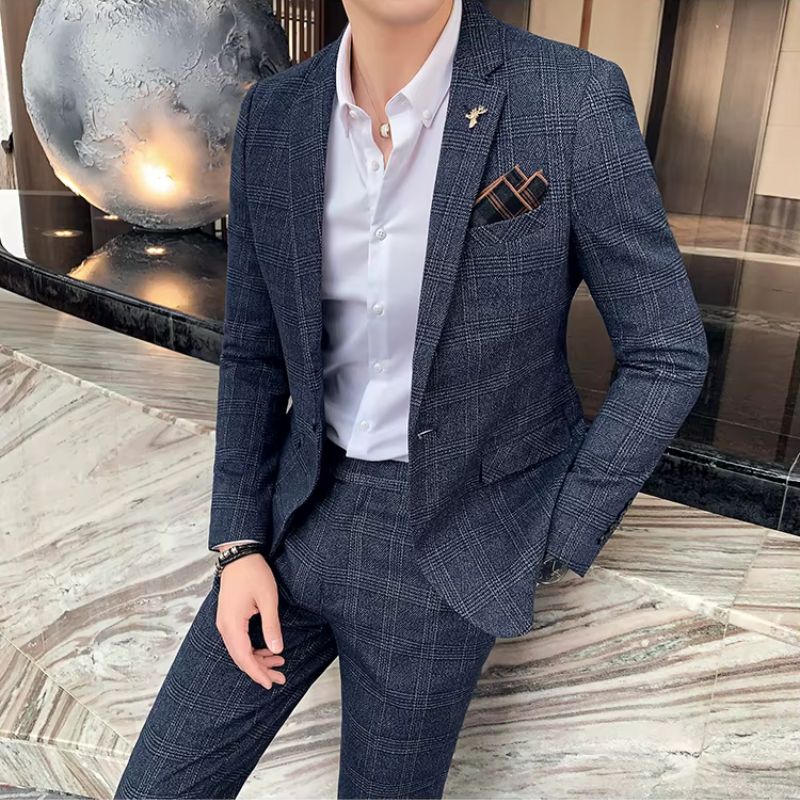 Costume Homme à Carreaux, Costume Homme Slim Fit, costume Carreaux vintage