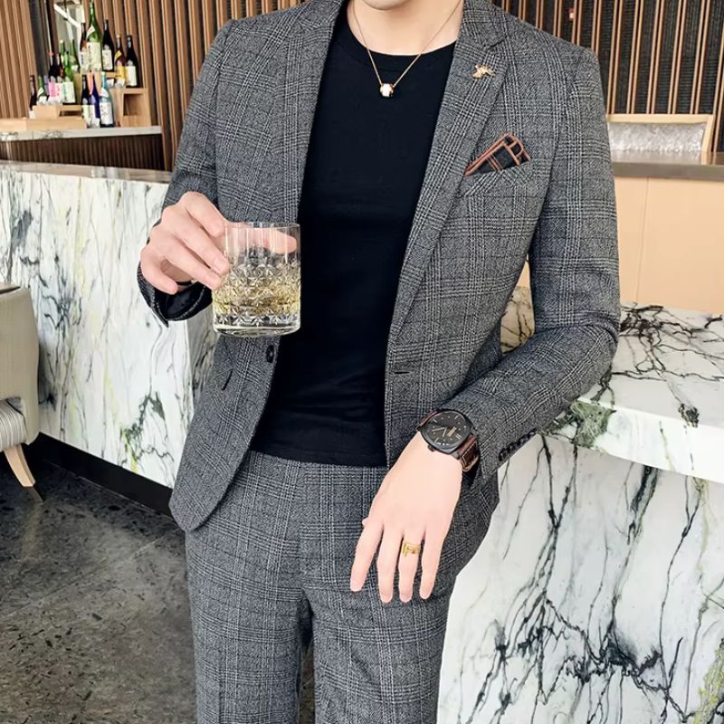 Costume Homme à Carreaux, Costume Homme Slim Fit, costume Carreaux vintage