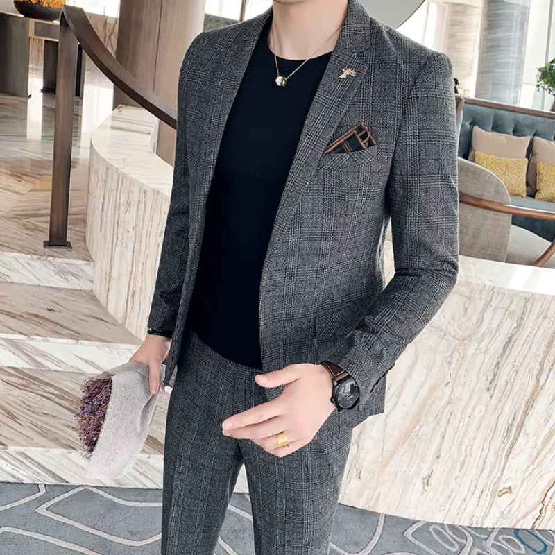 Costume Homme à Carreaux, Costume Homme Slim Fit, costume Carreaux vintage