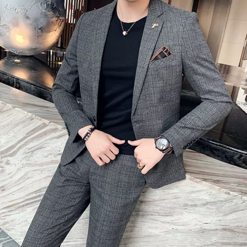 Costume Homme à Carreaux, Costume Homme Slim Fit, costume Carreaux vintage