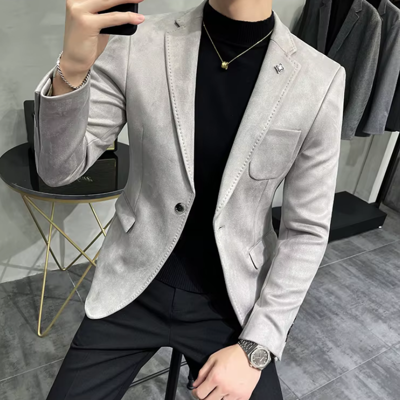 veste homme velours, veste homme style anglais, veste homme élégante, veste homme bouton unique, blazer homme toutes saisons