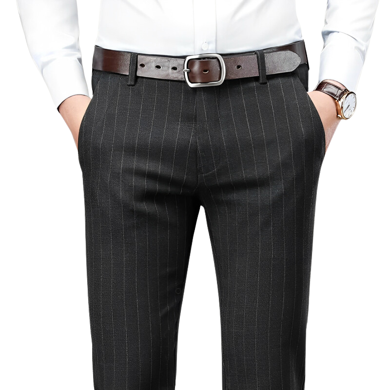 pantalon homme rayé, pantalon habillé élégant, pantalon homme style anglais, pantalon de costume rayé, pantalon homme formel