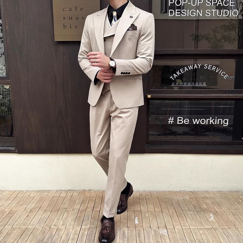 Costume Slim, Costume Homme Slim Fit, Costume Homme Complet, Costume Homme, Costume avec Gilet Croisé, Costume