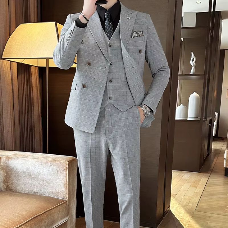 Costume Homme à Carreaux, Costume Homme Slim Fit, Costume Homme Croisé, Costume Homme Complet, Costume Homme, Costume Croisé, Costume 3 Pièces Slim Fit, Costume 3 Pièces Moderne, Costume 3 Pièces Croisé à Carreaux, Costume 3 Pièces Croisé, Costume 3 Pièces Carreaux, costume 3 Pièces