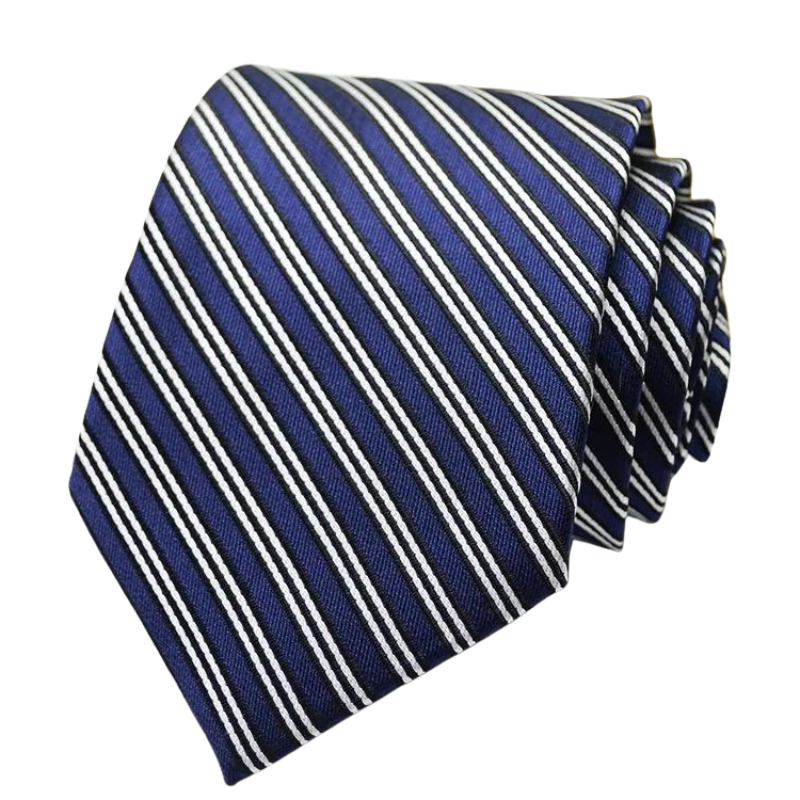 cravate rayée, cravate en polyester, cravate homme élégante, accessoire masculin de qualité, cravate classique