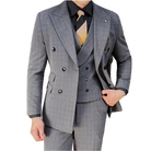 Costume Maximus, Costume Homme Croisé à Carreaux, Costume Homme Croisé, Costume Homme Complet, Costume Homme, Costume Croisé, Costume Carreaux, Costume