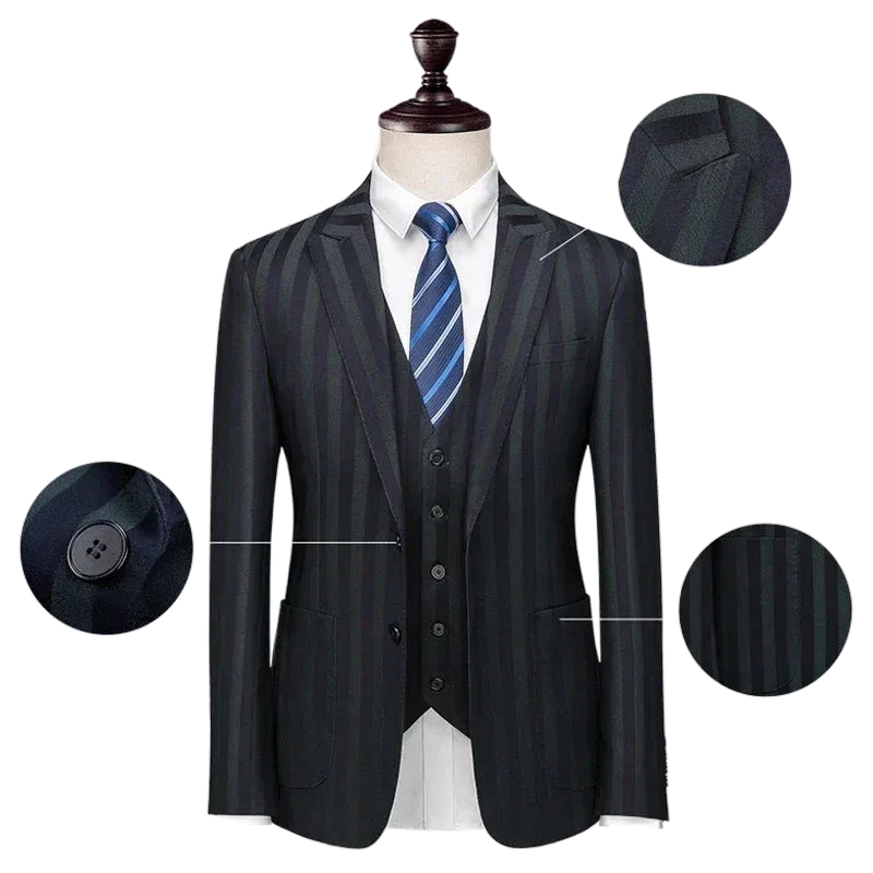 costume rayé, Costume Homme Rayé, Costume Homme, Costume 3 Pièces Slim Fit, Costume 3 Pièces Rayé, costume 3 Pièces, Costume