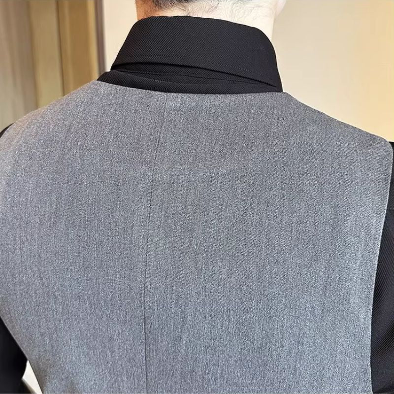 gilet homme uni, gilet homme slim, gilet homme formel, gilet homme élégant, veste sans manches homme