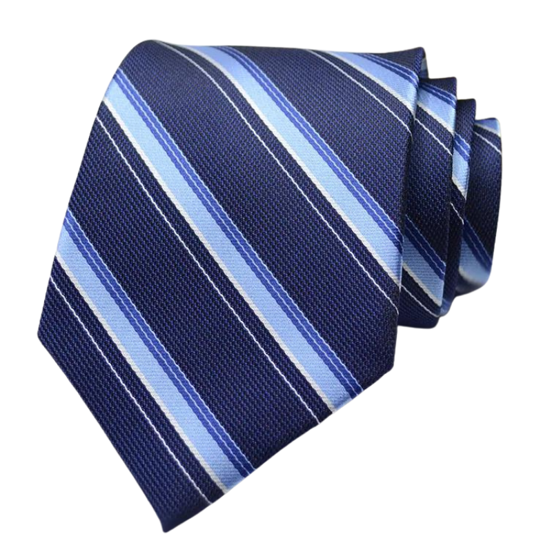 cravate rayée, cravate en polyester, cravate homme élégante, accessoire masculin de qualité, cravate classique