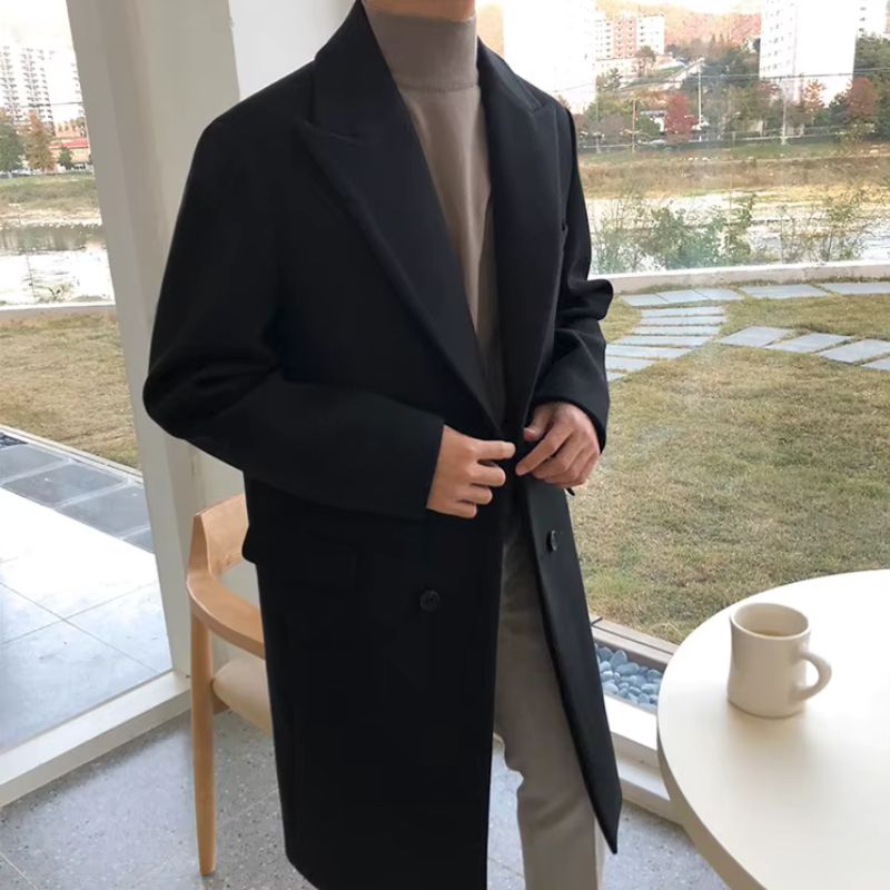 Manteau Homme Croisé, manteau croisé pour homme, manteau, pardessus pour homme, manteau long pour homme

