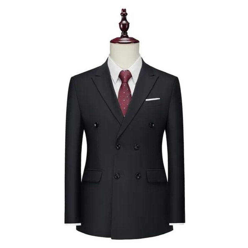 veste, Veste croisée homme élégante, Vêtement formel haut de gamme homme, Veste homme style sophistiqué, Veste de costume coupe slim homme





