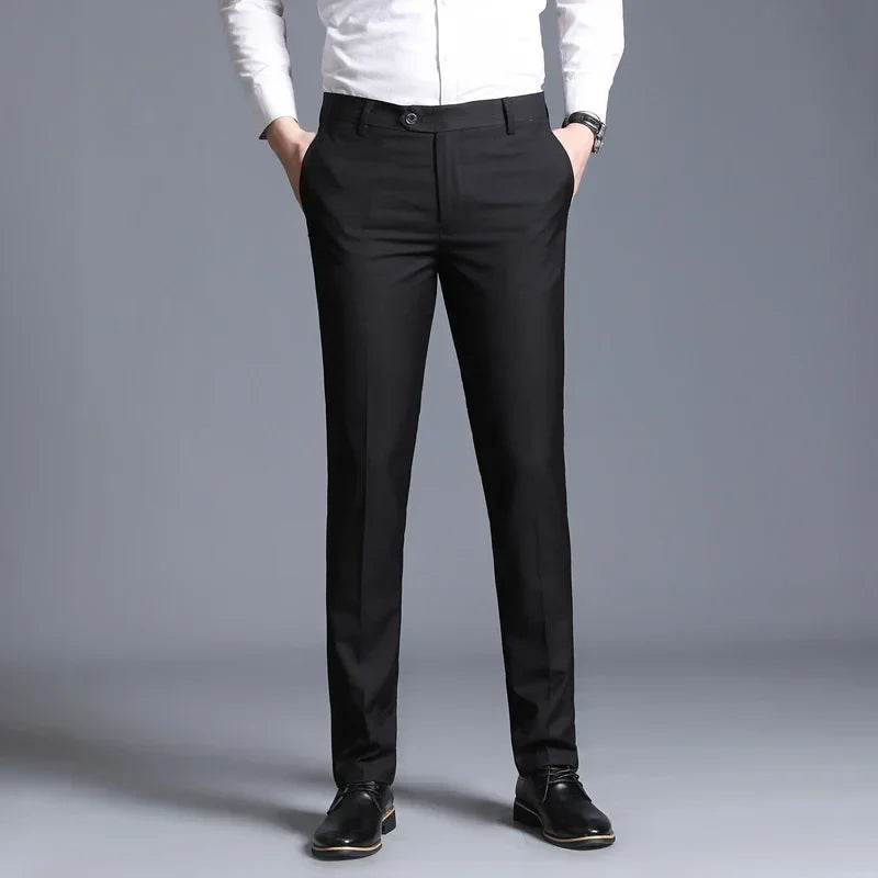 pantalon tailleur homme, pantalon homme élégant, pantalon de costume formel, pantalon homme stretch, pantalon homme confortable