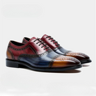 chaussure homme tricolore, chaussure en cuir homme, chaussure de ville moderne, chaussure formelle élégante, chaussure de luxe homme