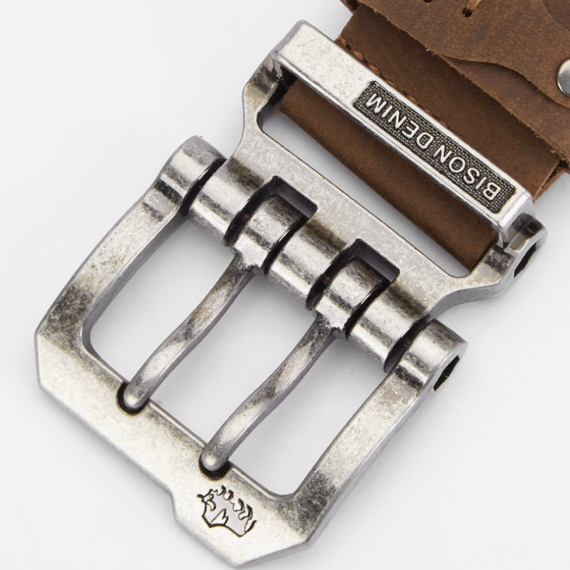 ceinture homme cuir de bison, ceinture cuir véritable, ceinture BISON DENIM, accessoire homme luxe, ceinture classique
