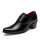 chaussure homme talon bloc, chaussure homme détail croco, chaussure de ville originale, chaussure homme élégante noire, chaussure homme soirée







