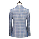 Costume Homme à Carreaux, Costume Homme Slim Fit, Costume Homme Croisé, Costume Homme Bleu Clair, Costume Croisé, Costume 3 Pièces Slim Fit, Costume 3 Pièces