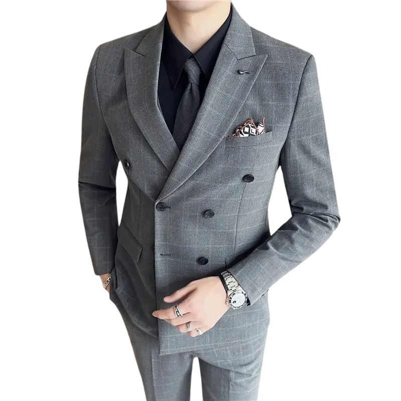 Costume Croisé 3 Pièces, Costume Croisé, Costume Homme à Carreaux, Costume Homme Slim Fit, Costume Homme Slim, Costume Homme Moderne, Costume Homme Complet, Costume Homme, Costume, Costume 3 Pièces
