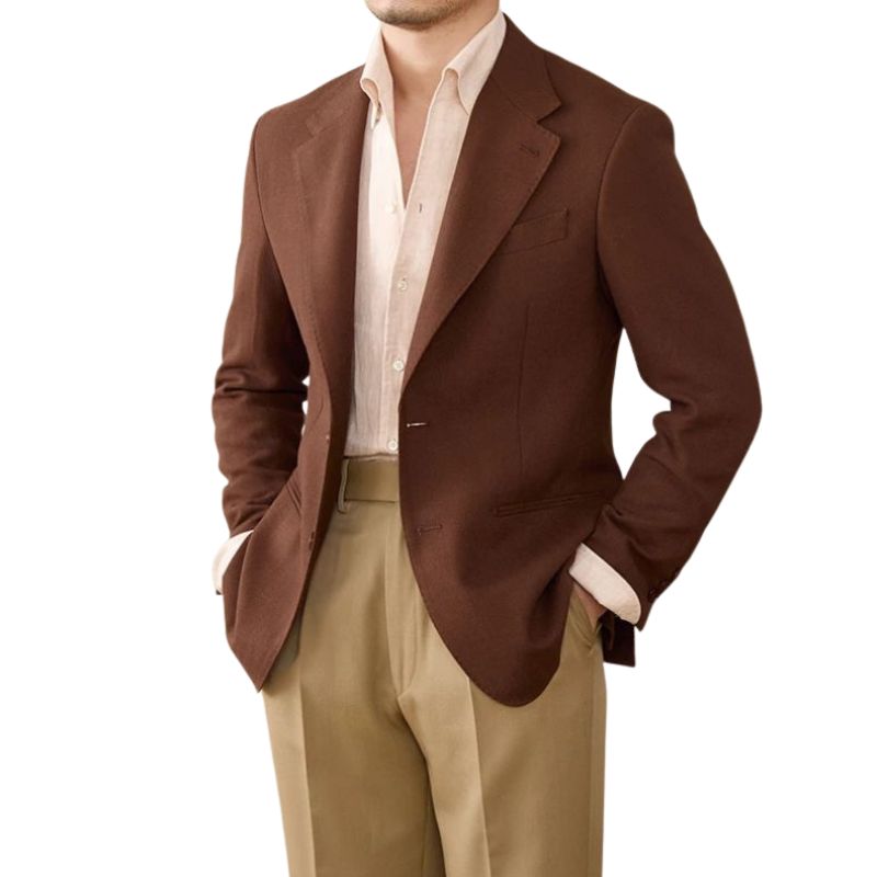 blazer homme en lin slim, blazer beige homme, blazer chic homme, blazer mariage, blazer casual chic