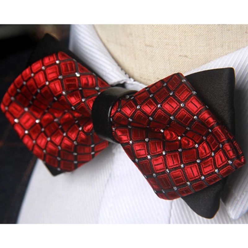 nœud papillon imprimé, accessoire homme moderne, nœud papillon élégant, nœud papillon en polyester, nœud papillon unique