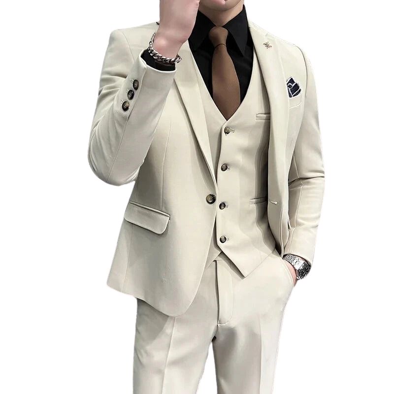 Costume Homme Slim Fit, Costume Homme pour Mariage, Costume Homme Moderne, Costume Homme Complet, Costume Homme de Tailleur, Costume Homme, Costume Beige, Costume