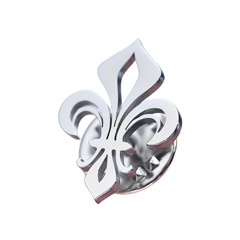 broche homme, broche fleur de lys, accessoire costume homme, broche élégante, broche mariage