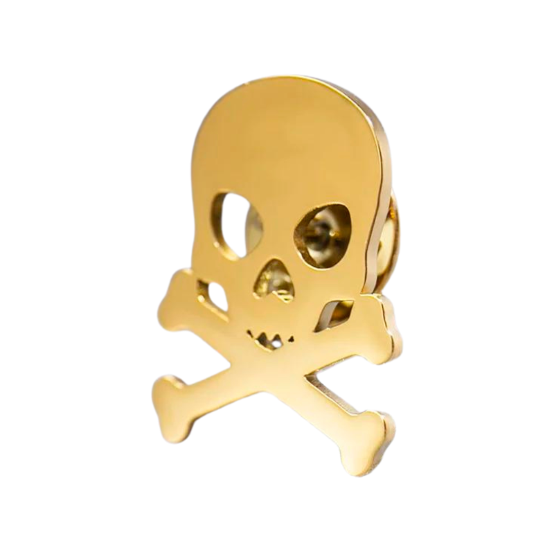 broche homme crâne, broche tête de mort, accessoire costume original, broche élégante, bijou homme unique