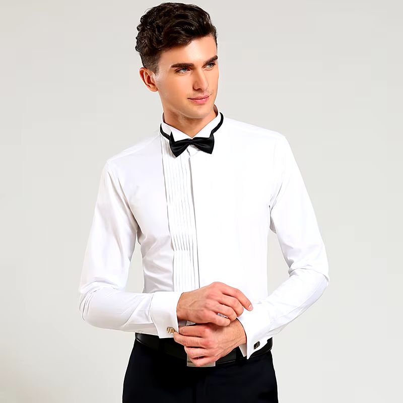 Chemise Élégante Homme, Chemise Smoking Homme, Chemise pour Smoking Homme, Chemise de Smoking Homme, Chemise Blanche de Cérémonie, Chemise