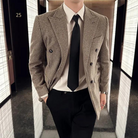 Veste Homme Style Britannique, Veste Croisée Élégante, Veste Homme Hiver Slim Fit, Blazer Homme Luxe, Veste Formelle pour Homme










