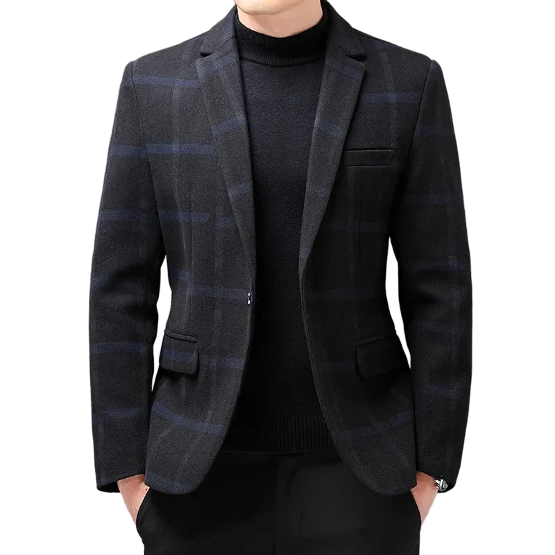 veste homme carreaux, veste homme élégante, veste homme décontractée chic, veste homme coton polyester, blazer homme à motifs







