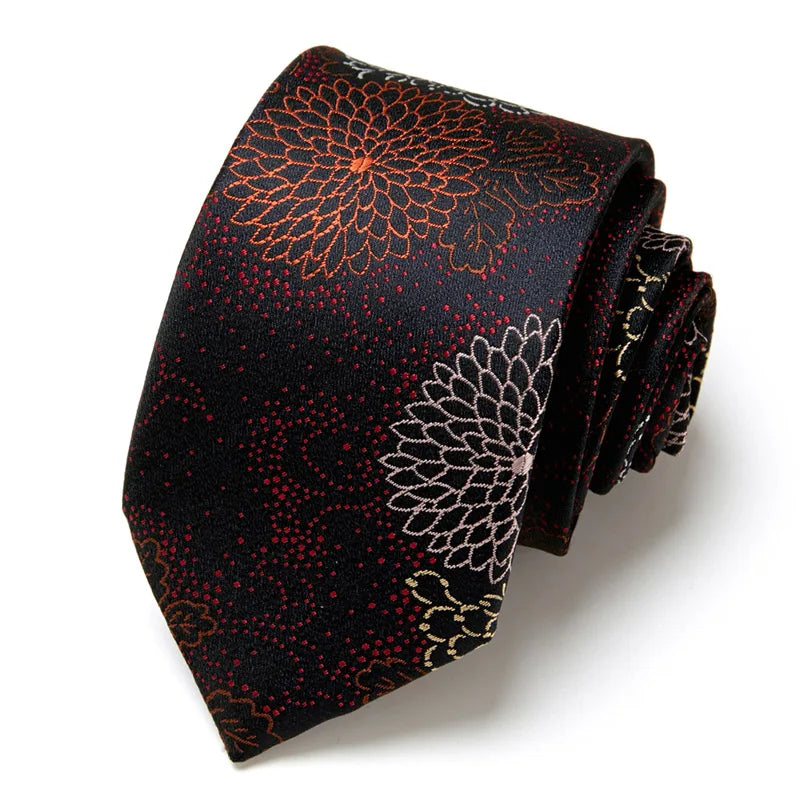 cravate imprimée en soie, cravate élégante, accessoire homme de luxe, cravate sophistiquée, cravate VanGise