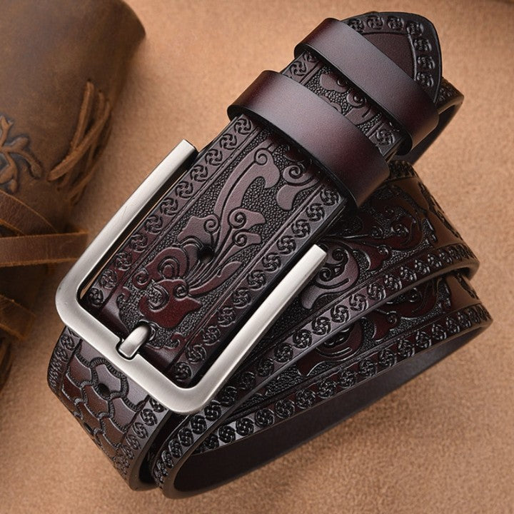 ceinture homme cuir détaillé, ceinture cuir véritable, accessoire homme élégant, ceinture polyvalente, ceinture décontractée