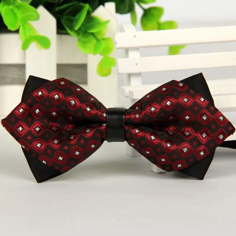nœud papillon imprimé, accessoire homme moderne, nœud papillon élégant, nœud papillon en polyester, nœud papillon unique