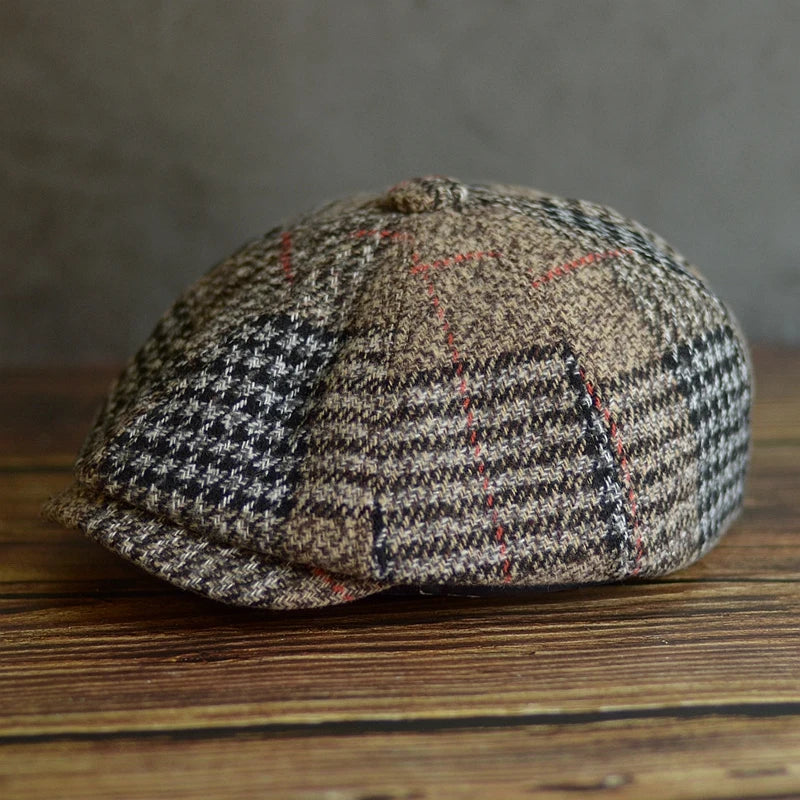 béret homme vintage, béret style rétro, béret en laine et polyester, accessoire homme classique, béret décontracté