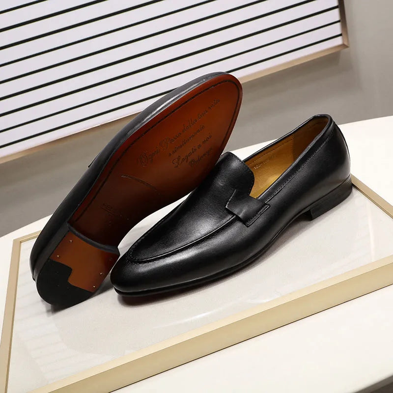 mocassin homme cuir, mocassin minimaliste, mocassin en cuir véritable, mocassin confortable, mocassin casual chic