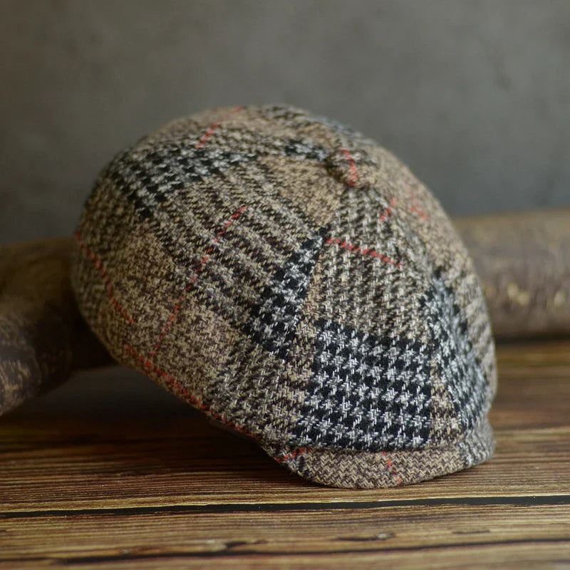 béret homme vintage, béret style rétro, béret en laine et polyester, accessoire homme classique, béret décontracté