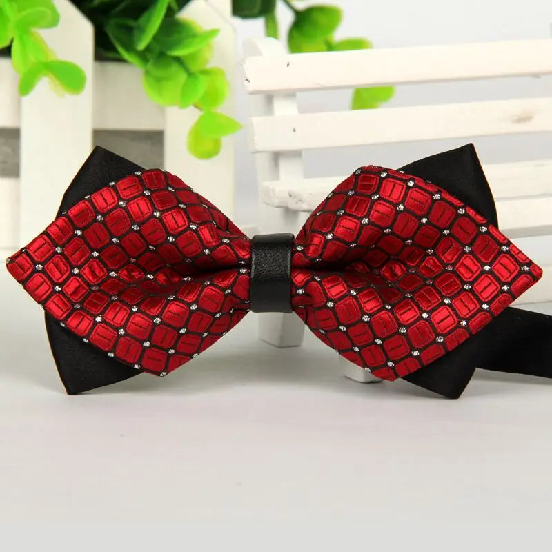 nœud papillon imprimé, accessoire homme moderne, nœud papillon élégant, nœud papillon en polyester, nœud papillon unique