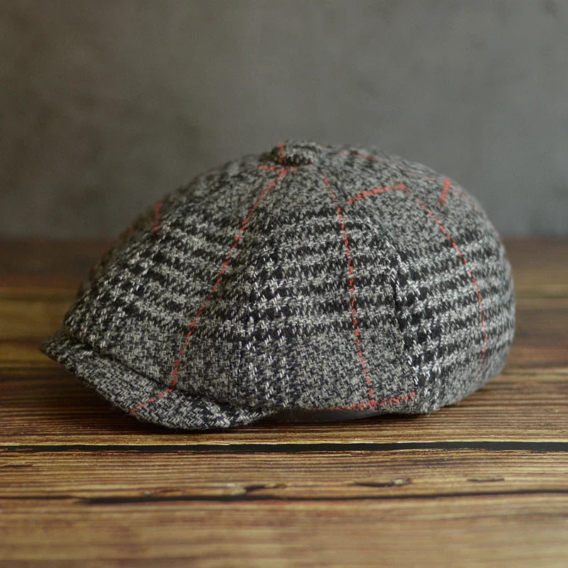 béret homme vintage, béret style rétro, béret en laine et polyester, accessoire homme classique, béret décontracté