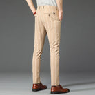 pantalon homme rayé, pantalon habillé premium, pantalon homme slim, pantalon homme élégant, pantalon de bureau homme