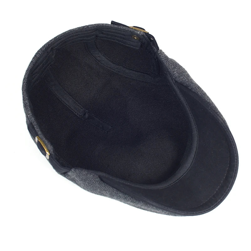 béret homme casual, béret en laine et polyester, accessoire homme élégant, béret hiver homme, béret ajustable