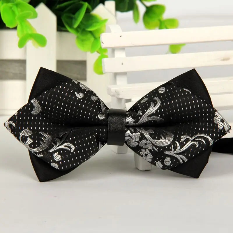 nœud papillon imprimé, accessoire homme moderne, nœud papillon élégant, nœud papillon en polyester, nœud papillon unique