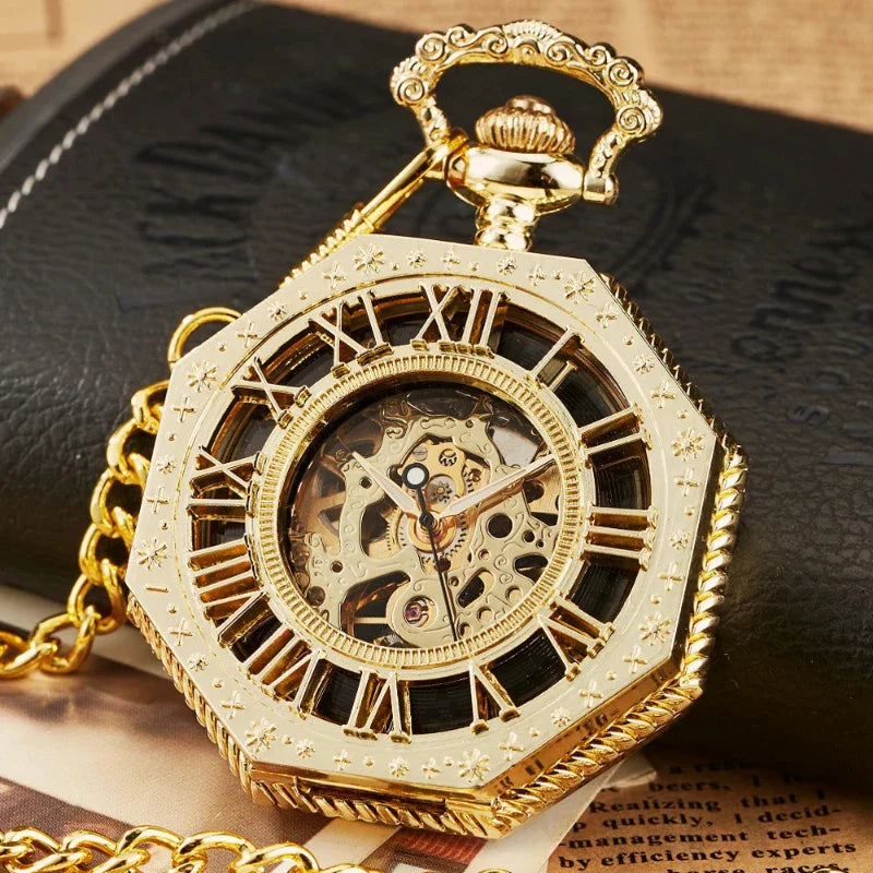 Montre pour homme, Montre luxueuse, Montre de luxe, Montre de poche vintage, Montre de poche argentée, Montre de poche mécanique classique, Montre de poche hexagonale