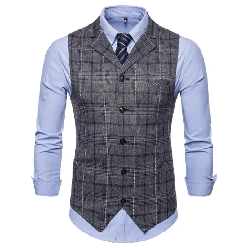gilet homme carreaux, gilet homme élégant, gilet homme casual chic, veste sans manches homme, gilet homme coton