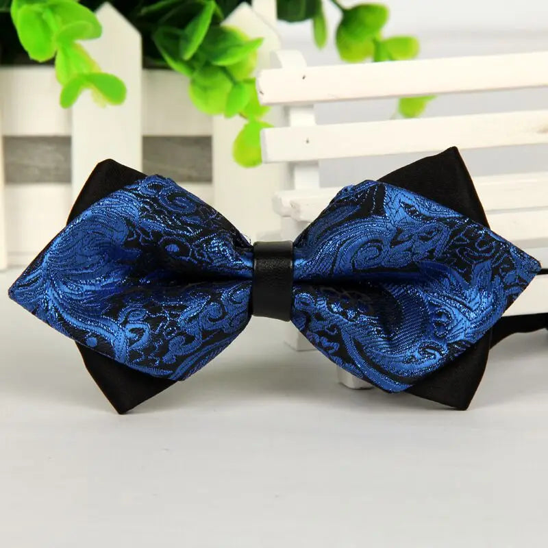 nœud papillon imprimé, accessoire homme moderne, nœud papillon élégant, nœud papillon en polyester, nœud papillon unique