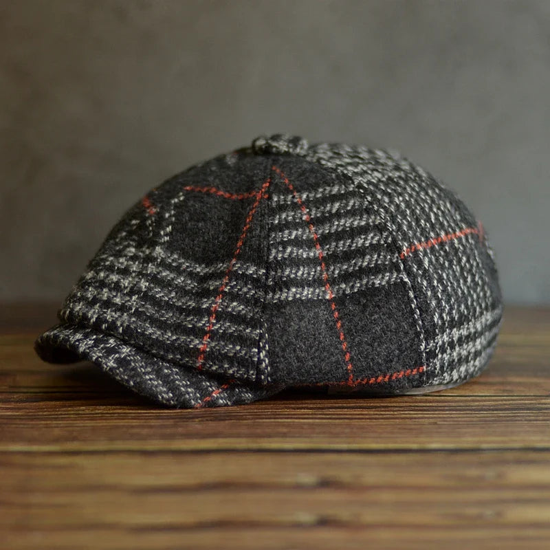 béret homme vintage, béret style rétro, béret en laine et polyester, accessoire homme classique, béret décontracté