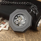 Montre pour homme, Montre luxueuse, Montre de luxe, Montre de poche vintage, Montre de poche argentée, Montre de poche mécanique classique, Montre de poche hexagonale