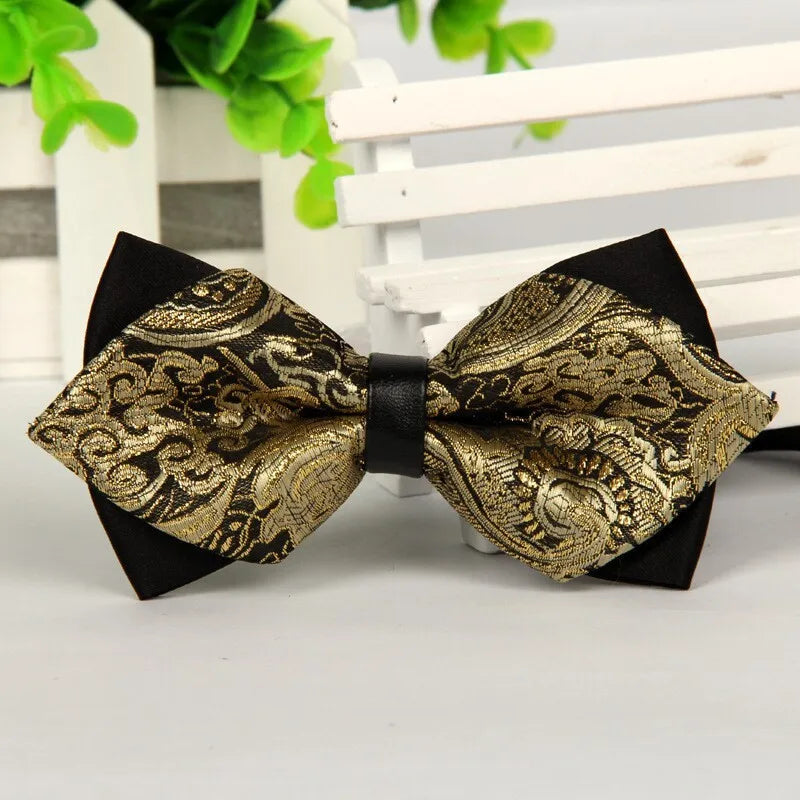 nœud papillon imprimé, accessoire homme moderne, nœud papillon élégant, nœud papillon en polyester, nœud papillon unique
