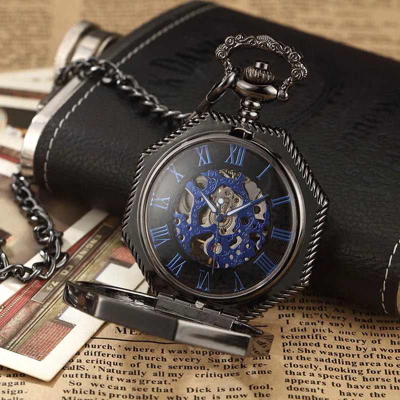 Montre pour homme, Montre luxueuse, Montre de luxe, Montre de poche vintage, Montre de poche argentée, Montre de poche mécanique classique, Montre de poche hexagonale