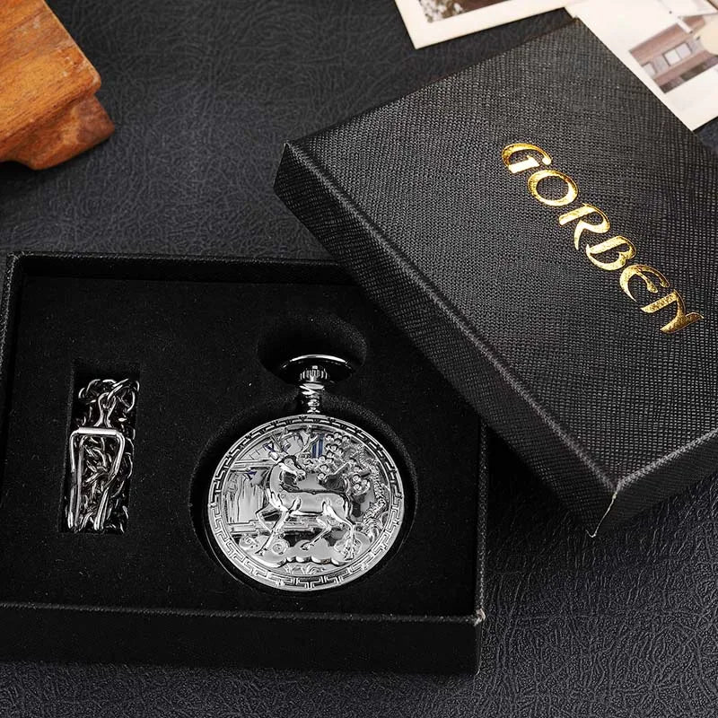 Montre pour homme, Montre luxueuse, Montre de luxe, Montre de poche vintage, Montre de poche argentée, Montre de poche mécanique classique, Montre de poche hexagonale